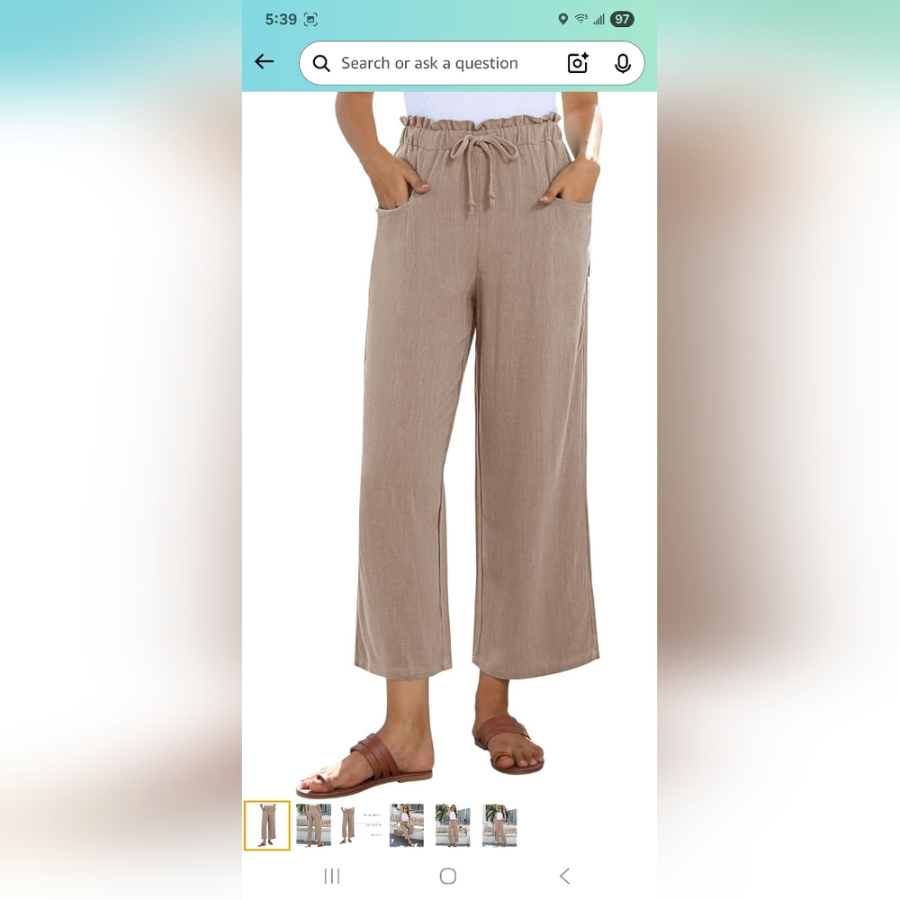 Elegant Beige Wide-Leg Pants